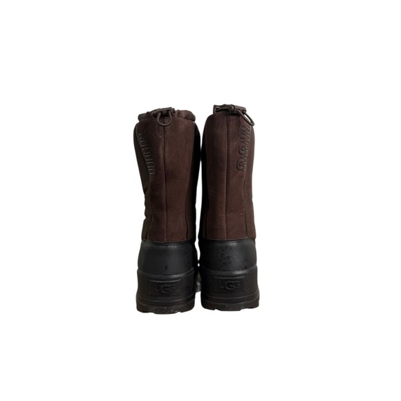 UGG Klamath Short Snow Boots Puffer Winter Warm Cedar Suede Brown Women's Size 7 - Picture 5 of 7